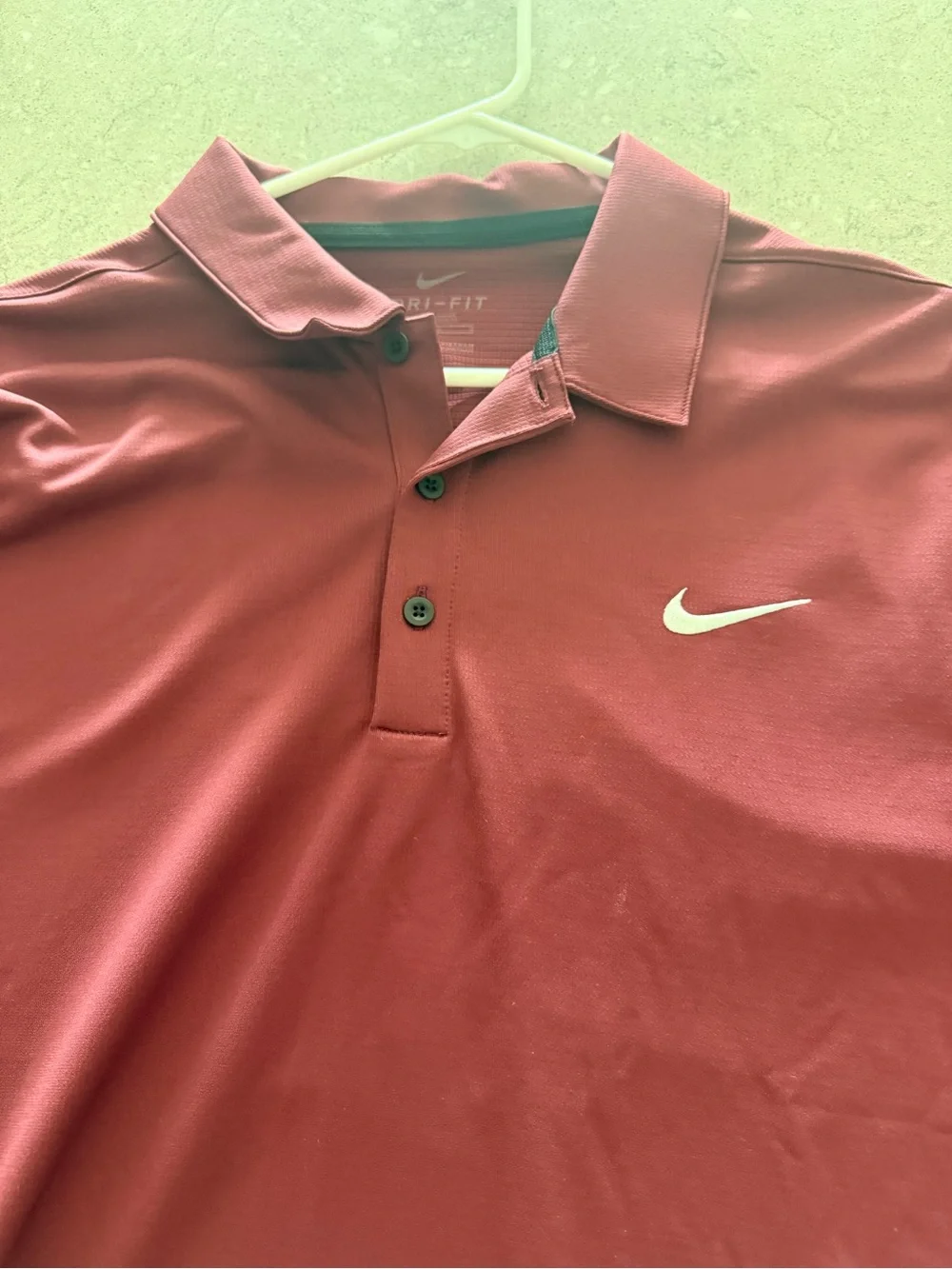 Nike Men’s Burgundy Polo with White Swoosh